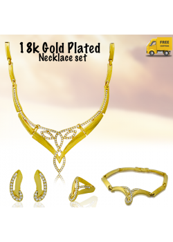 Fakhree 18K Gold Plated Long Fancy Necklace Set, 134303